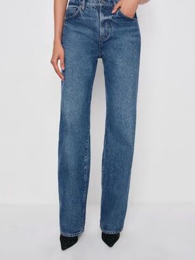 Reformation Straight Leg Jeans in Medium Blue